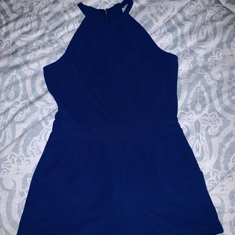 *THRIFTY* American Eagle Blue Halter Romper